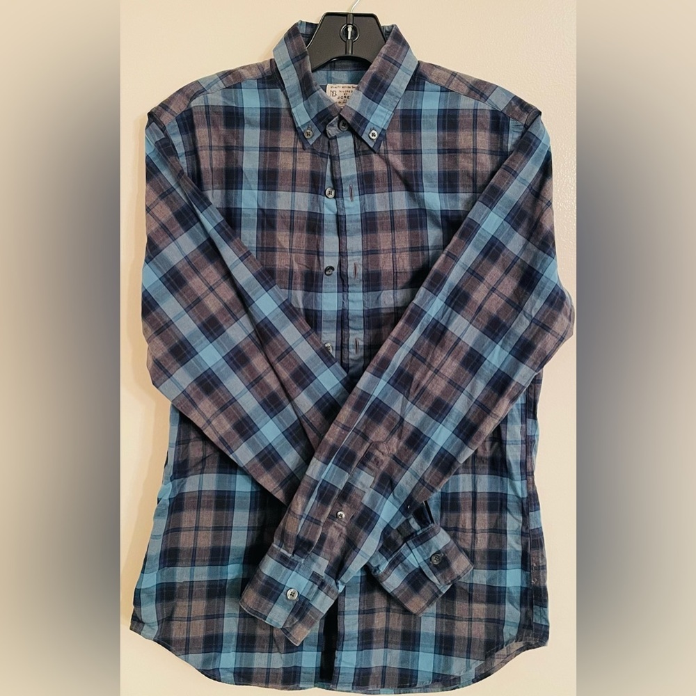 J Crew  Plaid Button Down Long Sleeve Preppy Casual Boys Sz: XS Excellent Cond.